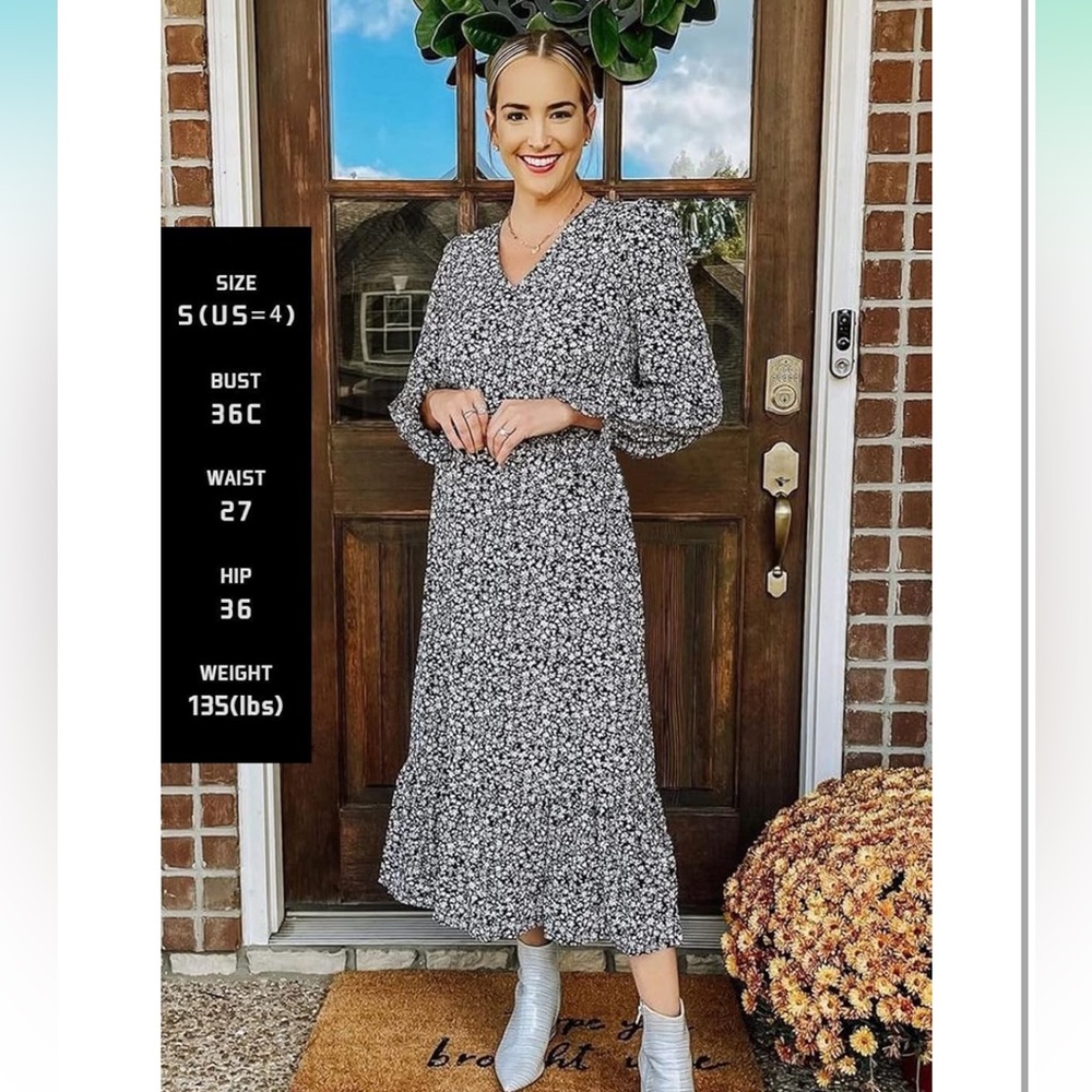 PRETTYGARDEN Long Sleeve Maxi Floral Dress - M - Picture 3 of 14